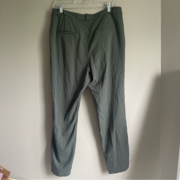 Sage Green Crop Ankle Work Pants - Picture 9 of 13
